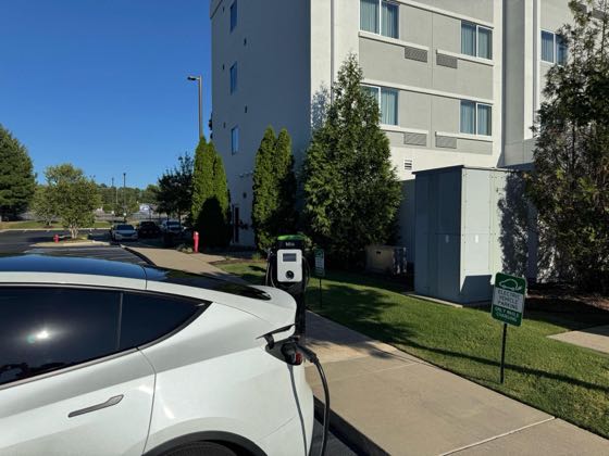 EV charger at Courtyard by Marriott Hot Springs