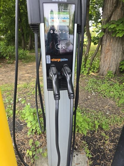 EV charger at Larchmont Municipal Lot