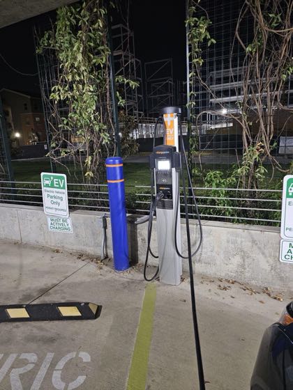EV charger at University of Texas Arlington - West Campus Garage