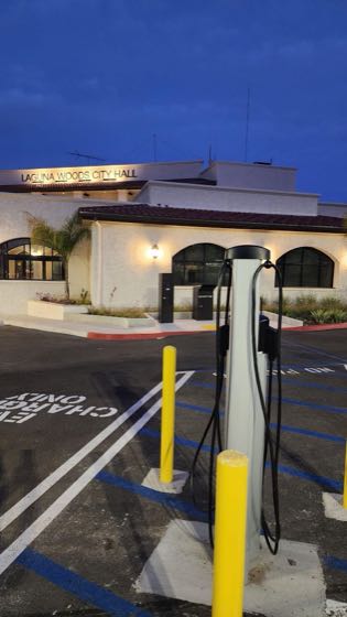 EV charger at Laguna Woods City Hall