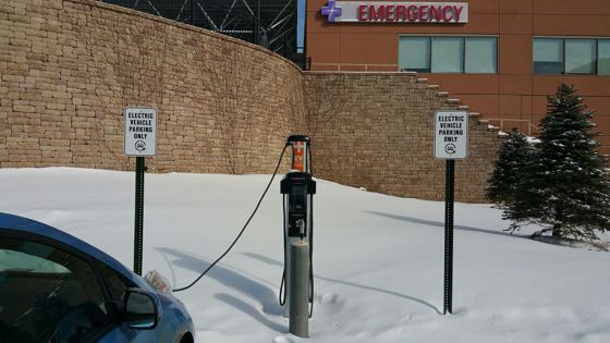 EV charger at Advocate Sherman Hospital