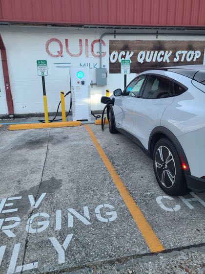 EV charger at Dock Quick Stop
