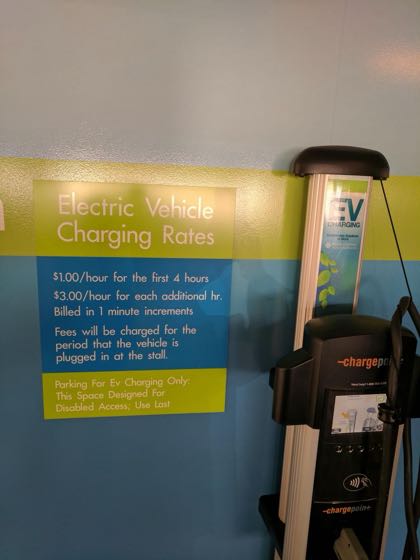 EV charger at 2 Park Plaza