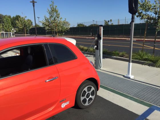 EV charger at Santa Ana College - Lot 11 Baseball Field Side