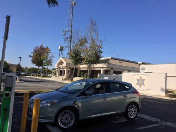EV charger at LA County Sheriff Walnut Station