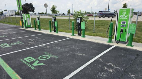 EV charger at Holiday Cadillac