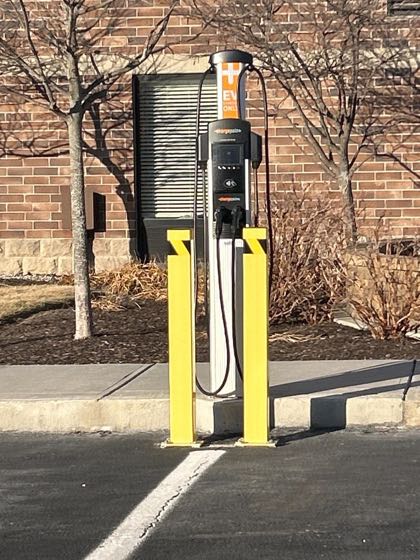 EV charger at Hampton Inn Westfield Indianapolis