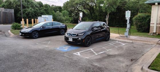 EV charger at Austin Public Library - Milwood Branch