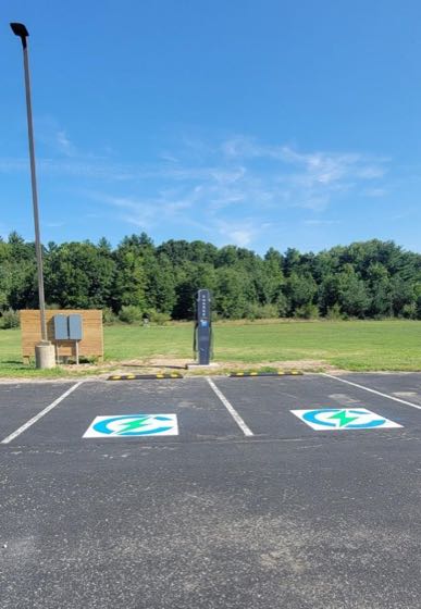 EV charger at Oakdale Electric Cooperative