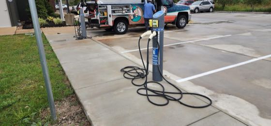 EV charger at La Quinta Inn & Hawthorn Suites