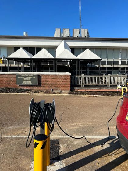 EV charger at Hinds Community College - Student Union Building
