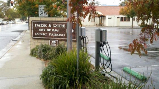 EV charger at Ojai Park and Ride