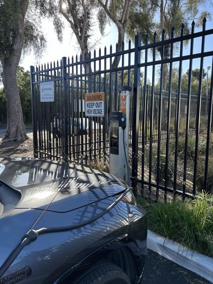 EV charger at Goleta Estorage