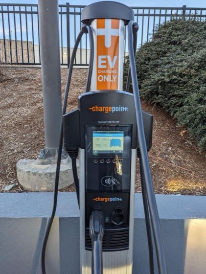 EV charger at Chelsea Groton Bank