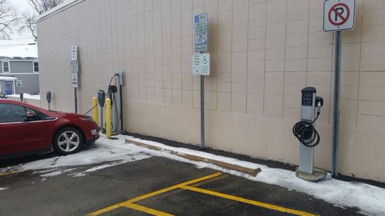 EV charger at Madison Public Library