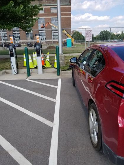 EV charger at Michigan State University - Spartan Stadium