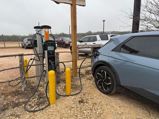 EV charger at The Salt Lick BBQ