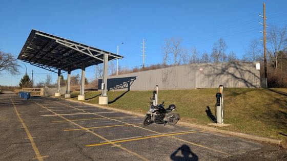 EV charger at Leslie Park Golf Course