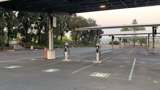 EV charger at Grossmont College - Lot 7