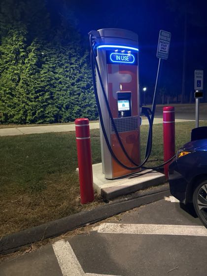 EV charger at Westfield State University - Power Plant