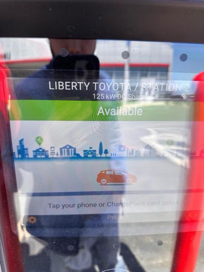 EV charger at Liberty Toyota