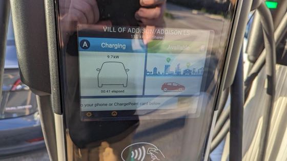 EV charger at Addison Public Library