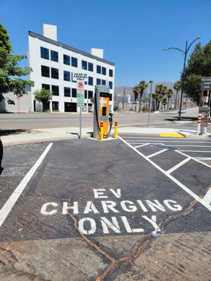 EV charger at Magnolia Power Project