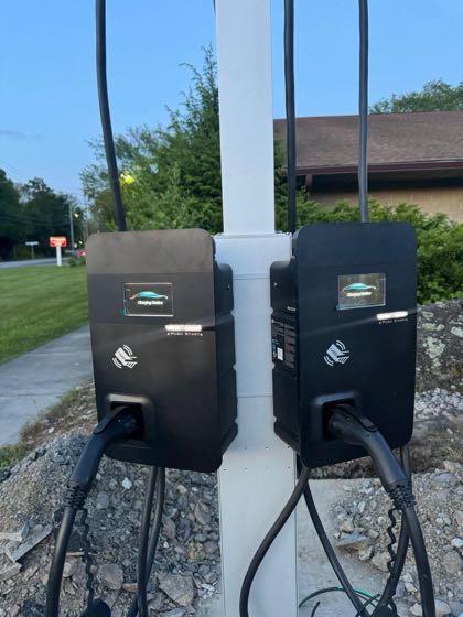 EV charger at Tight's Bedding World