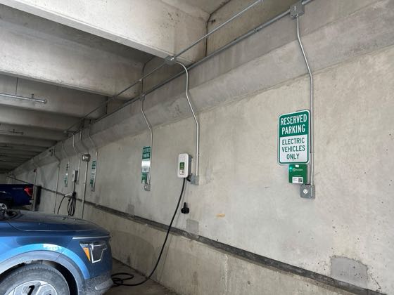 EV charger at City Centre Garage