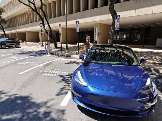EV charger at Fort Worth City Hall