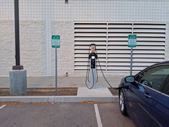 EV charger at University of Redlands - Energy Center