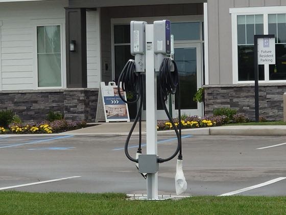 EV charger at The Commons at Rivertown