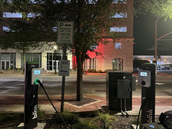 EV charger at City of Joliet Surface Lot - 68 N Joliet St
