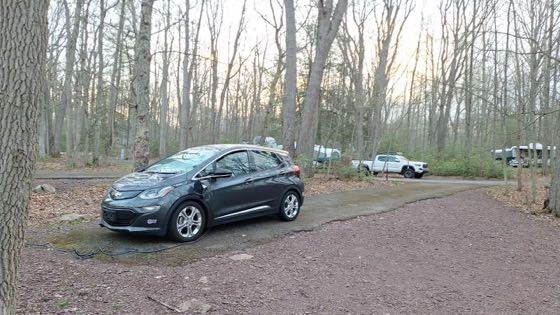 EV charger at Hickory Run State Park Camping Area