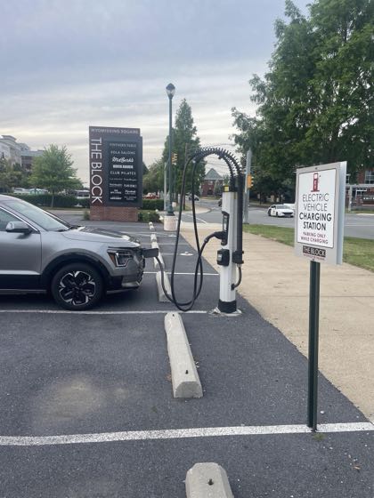 EV charger at Wyomissing square