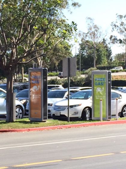 EV charger at Los Cerritos Center - Macy's