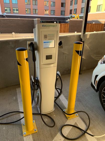 EV charger at AC Hotel Waco Downtown