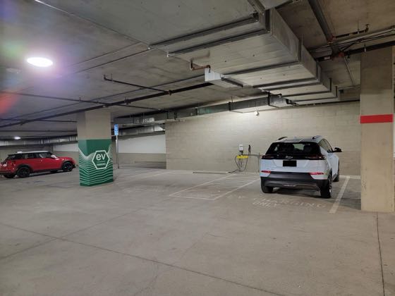 EV charger at 2130 Violet St Parking Garage