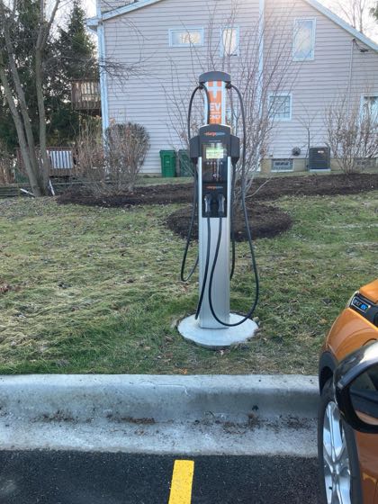 EV charger at Grayslake Central High School - East Lot