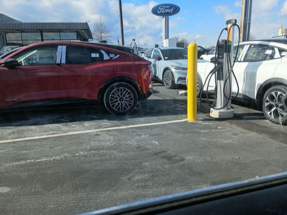 EV charger at Toms Ford - Front Clark Street