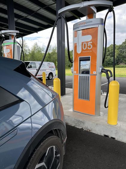 EV charger at Maybury Material Handling