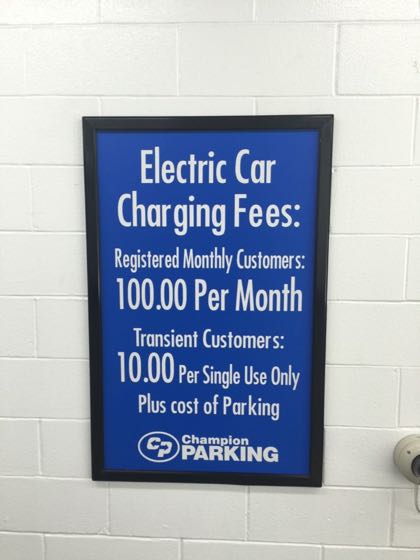 EV charger at Champion Parking