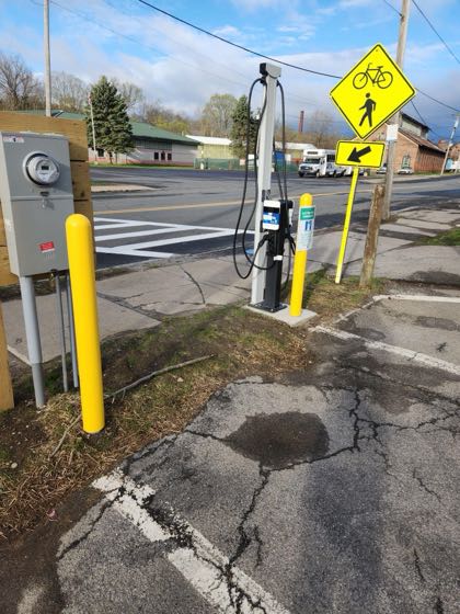 EV charger at Gloversville Trail Station Park