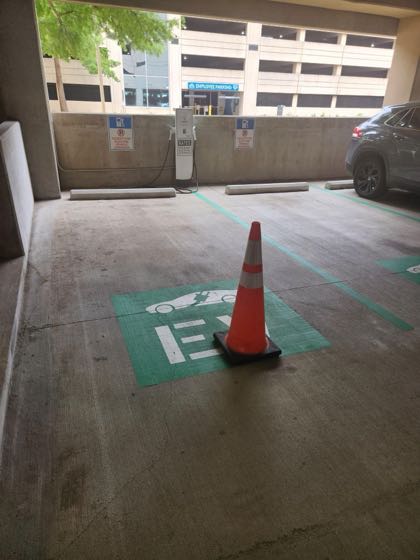 EV charger at Buildings II and III Visitor and HC Parking