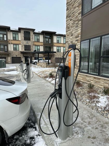 EV charger at The Steadman Apartments at Carmel