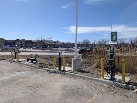 EV charger at Scio Township Shops - Veraz Real Estate