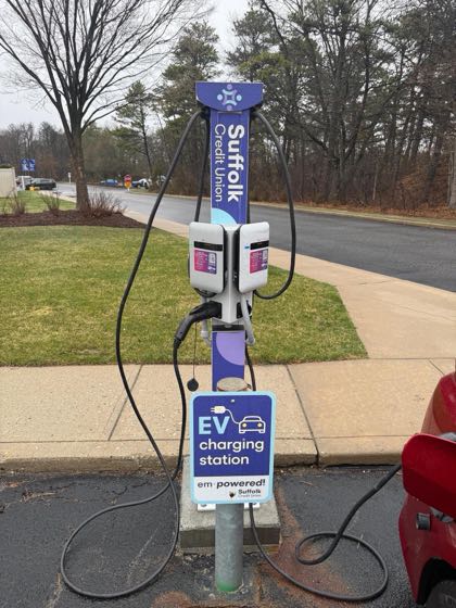 EV charger at Suffolk Credit Union