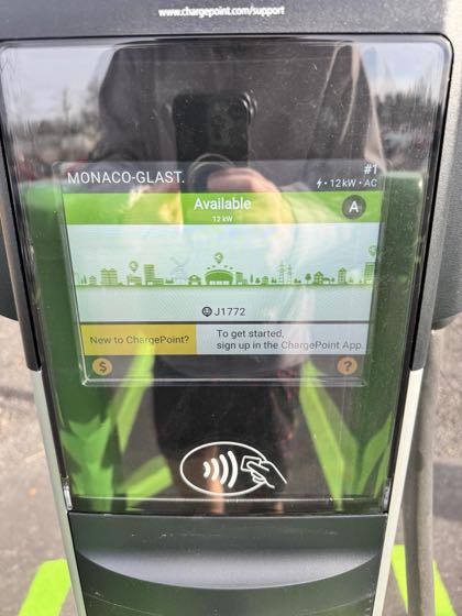 EV charger at Monaco Ford ChargePoint