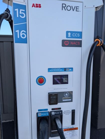 EV charger at Rove Charging Hub Costa Mesa