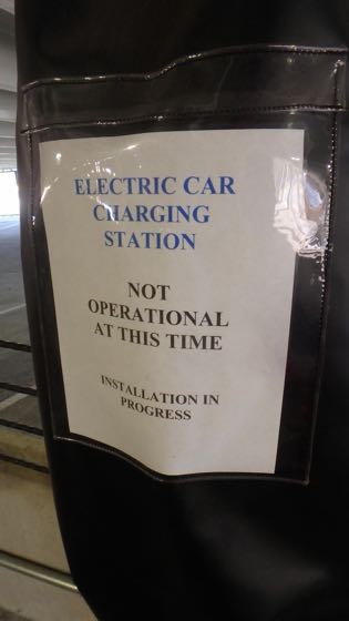 EV charger at Northern Illinois University - NIU Parking Deck